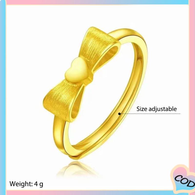 COD❤️ Busur Pembukaan Cincin Jari Telunjuk yang Dapat Disesuaikan Desain Niche Gaya Dingin Cincin Kelas Atas-A.one