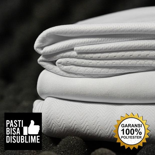 Bahan Drifit Putih Untuk Jersey Motif Brazil Benzema Milano Serena Polimes Kain Bisa Di Sublim Polye