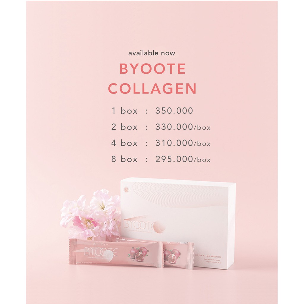 BYOOTE COLLAGEN GLUTATHIONE ORIGINAL BPOM HALAL SUPLEMEN KECANTIKAN PERAWATAN KULIT TUBUH