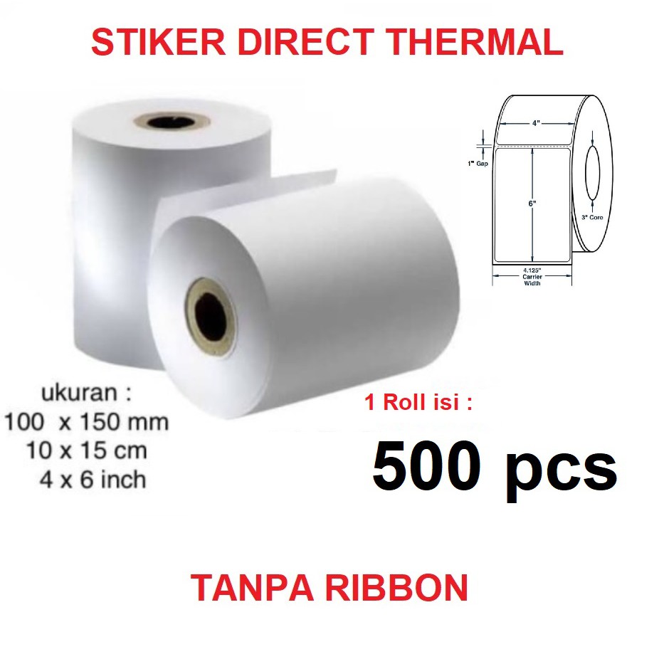 

Civeto LL05 Label Barcode 100 X 150 mm Sticker Direct Thermal 10 x 15cm A6 Roll 500 pcs