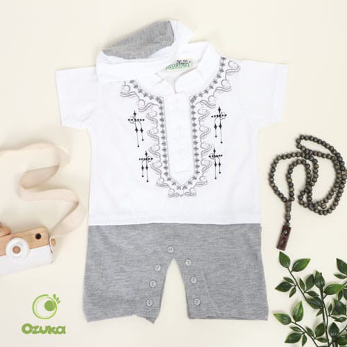 OZUKA Baby Boy Set/ Setelan Anak Laki Laki Muslim - Romper Koko Kode: KDM-01