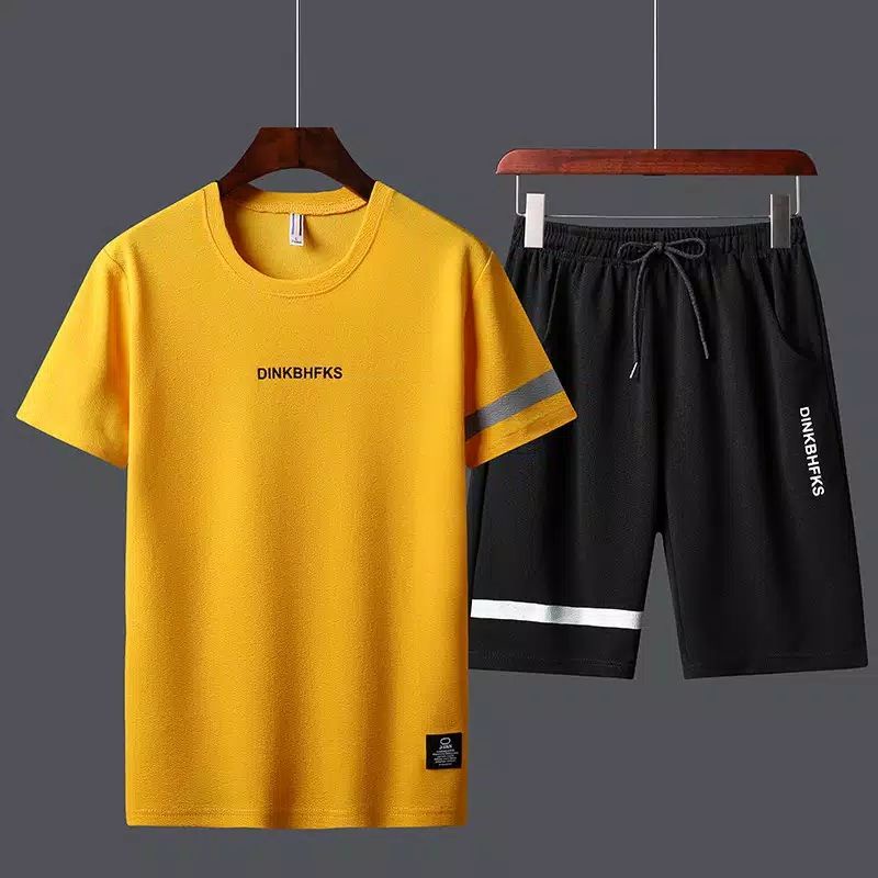 Celana pria + kaos pria remaja baju kaos pria Impor kaos polos  cowok Olahraga korean style