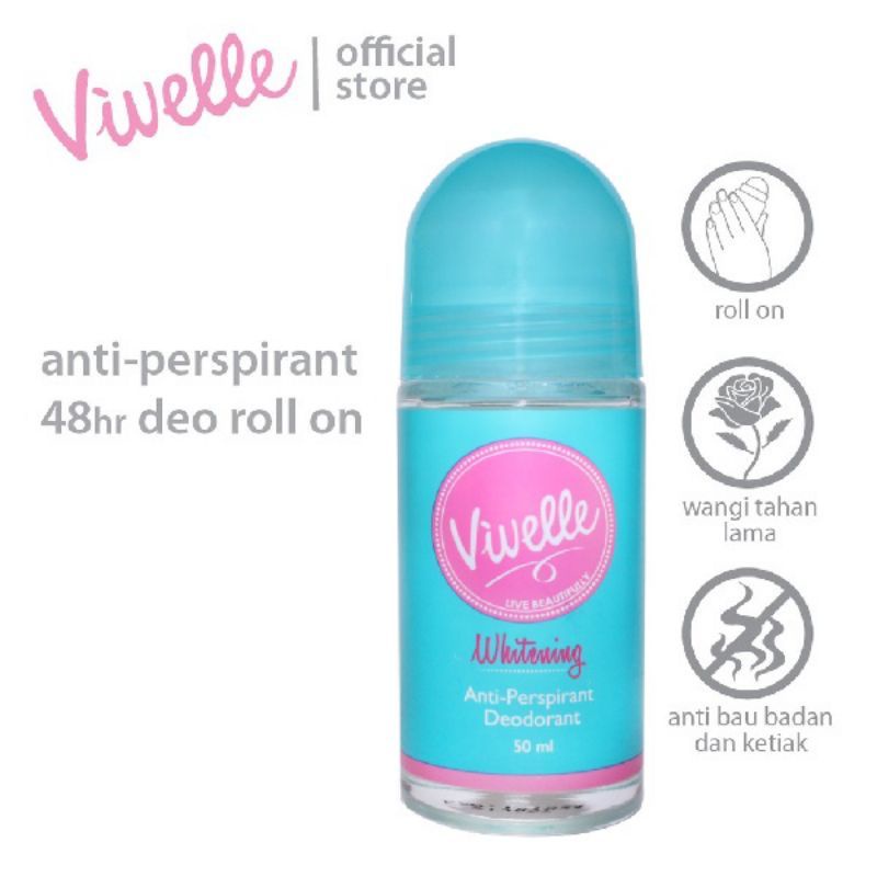 Aschosme Vivelle Roll On Deodorant  50ml ~ Deodoran VIVELLE 50ML