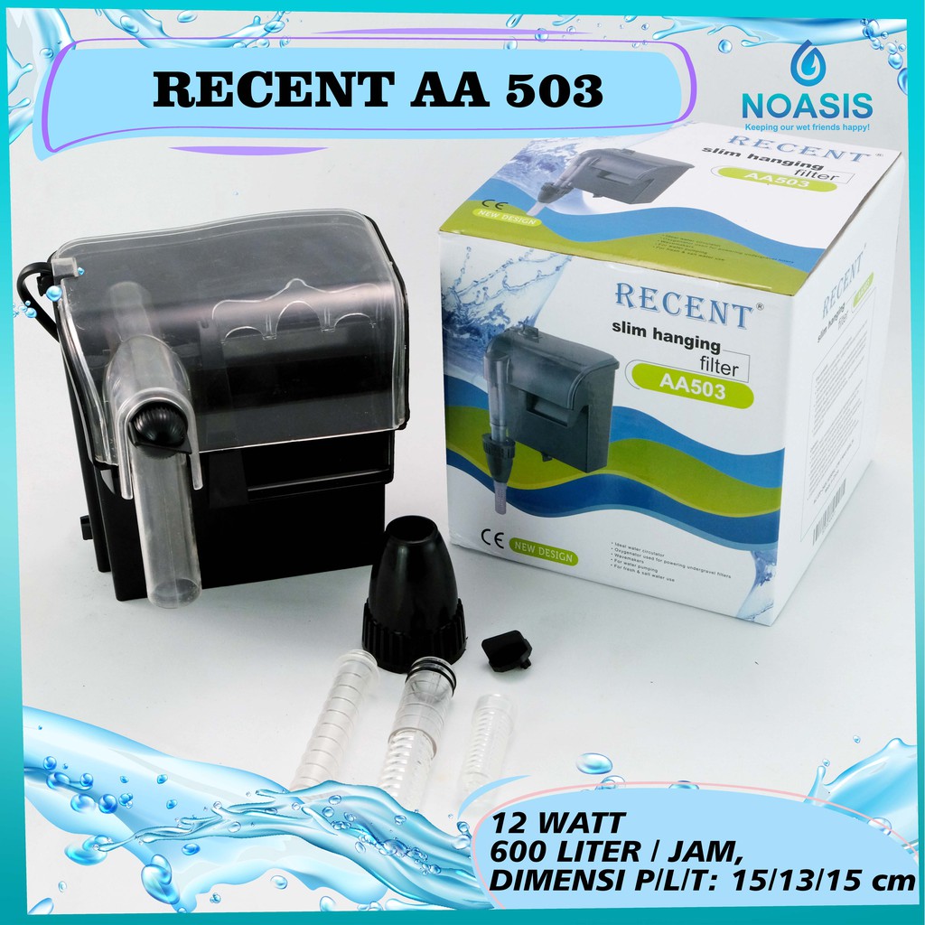 FILTER GANTUNG AQUARIUM HANGING FILTER SLIM PLUS SKIMER RECENT AA 503