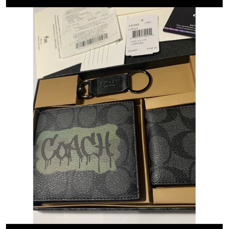 Dompet pria cowok coach grafiti original