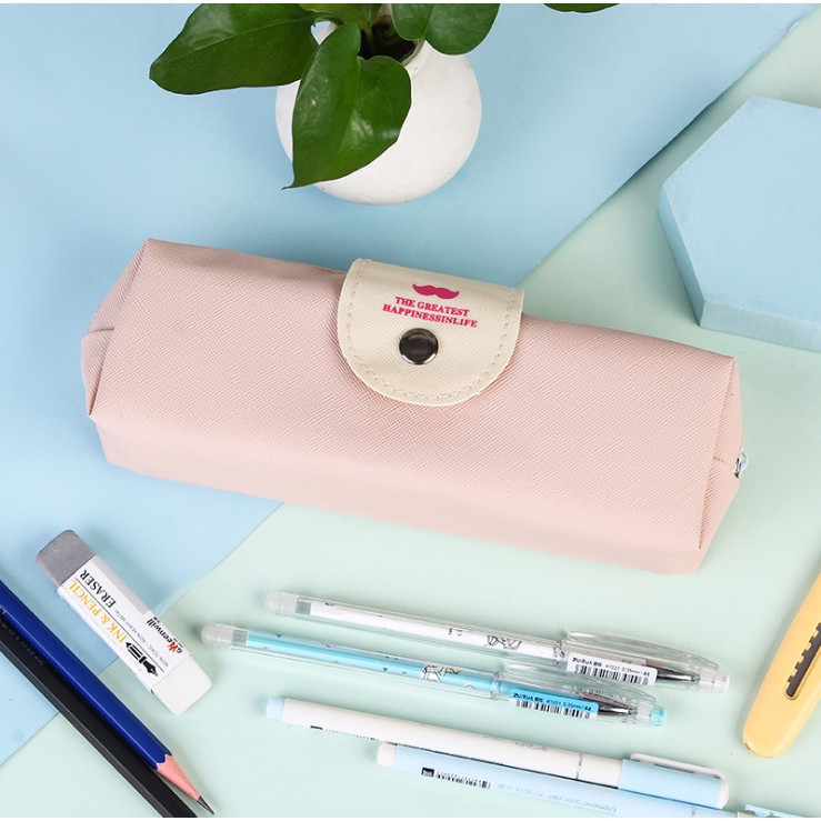 KOTAK PENSIL SIMPLE HAPPINESS LIFE / KOTAK PULPEN / TEMPAT ALAT TULIS FS-8