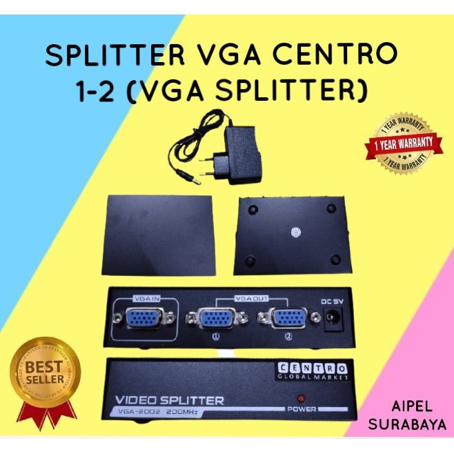 SV2 | SPLITTER VGA CENTRO 1-2 (VGA SPLITTER)