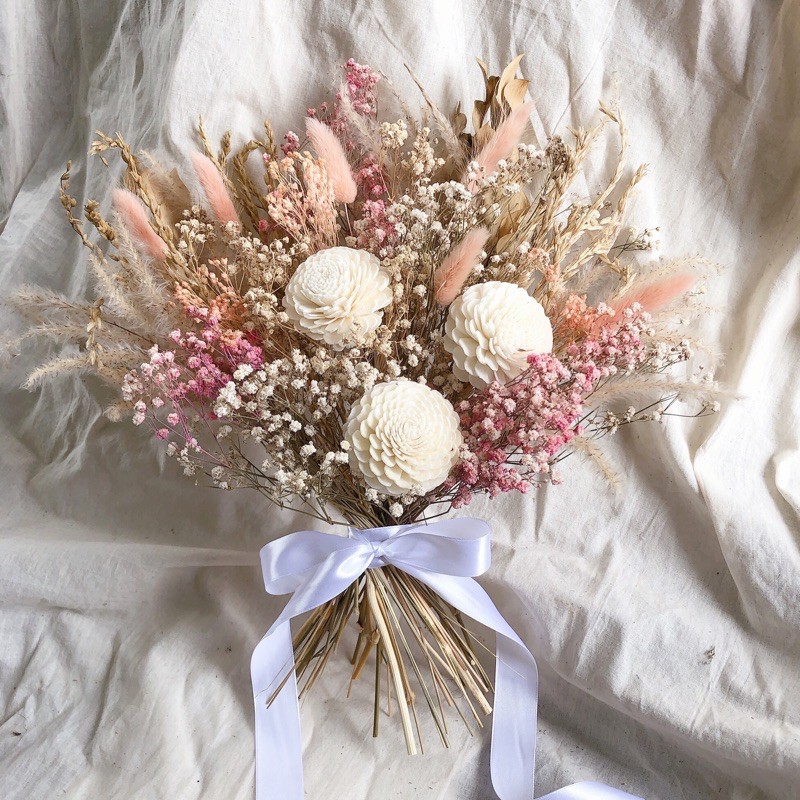 Hand Tied Bouquet / Wedding Dried Flower Bouquet / Wedding Bouquet / Dried Flower Bouquet