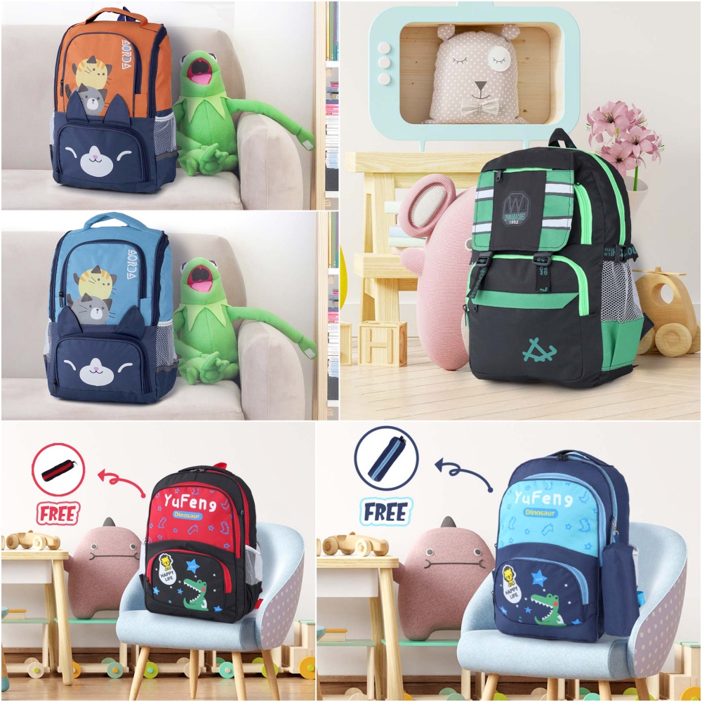 Tas Ransel Sekolah Anak Tk Sd Motif Ukuran Sedang Umur 5 7 8 9 10 Tahun Backpack Lucu