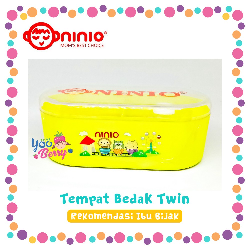 Ninio Tempat Bedak Bayi Powder Case Twin Berry Mart