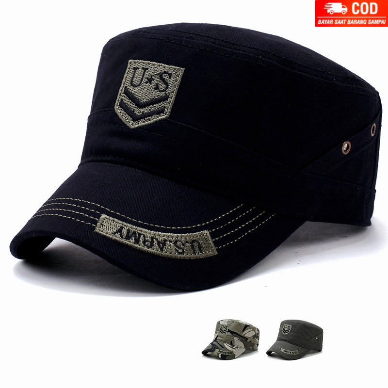 NEXTSTOP-117 AIR FORCE Topi Tentara Vintage Fashion Warna Kamuflase