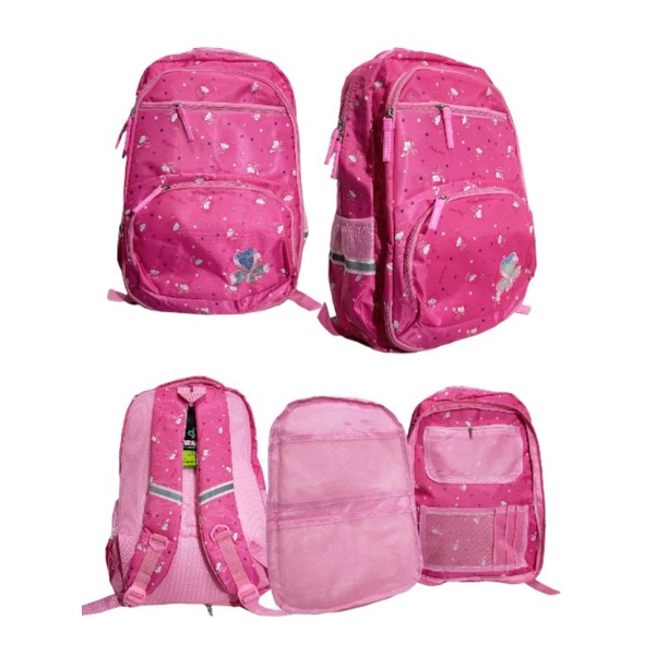 Tas ransel backpack anak perempuan alto girl model resleting putar / kulkas free rain cover  original