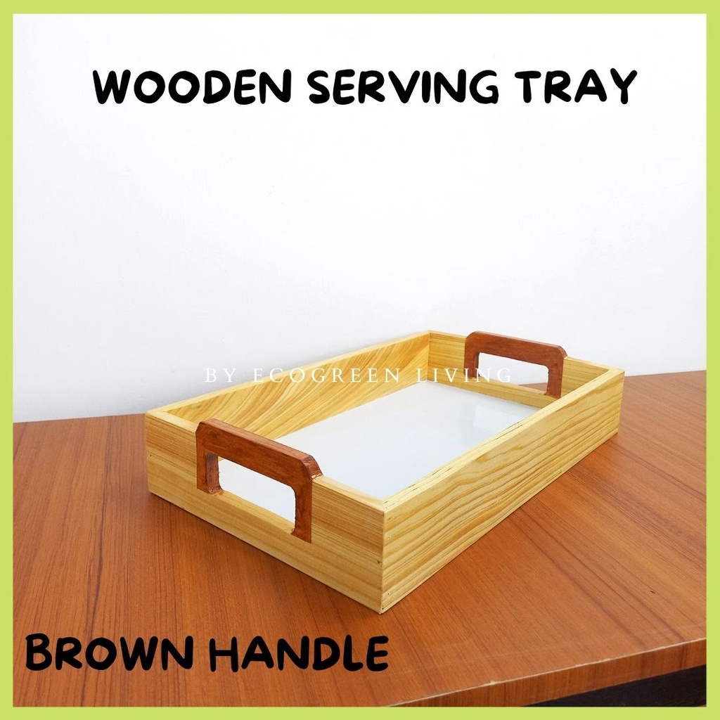 NAMPAN KAYU / BAKI / WOODEN SERVING TRAY 35 X 21 X 6 CM NEW PRODUCT