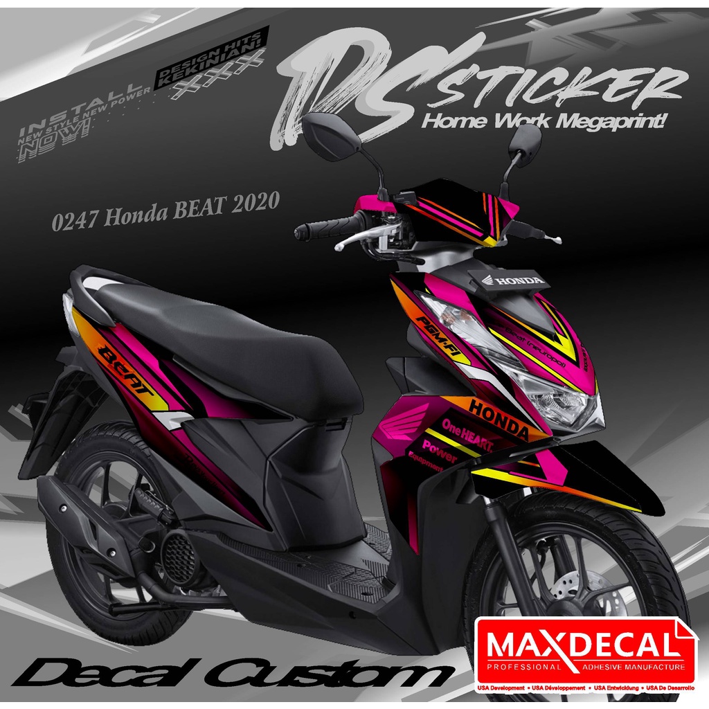 Jual 0247 Stiker Decal Fullbody Beat 2020 Doraemon Biru Putih Indonesia Shopee Indonesia