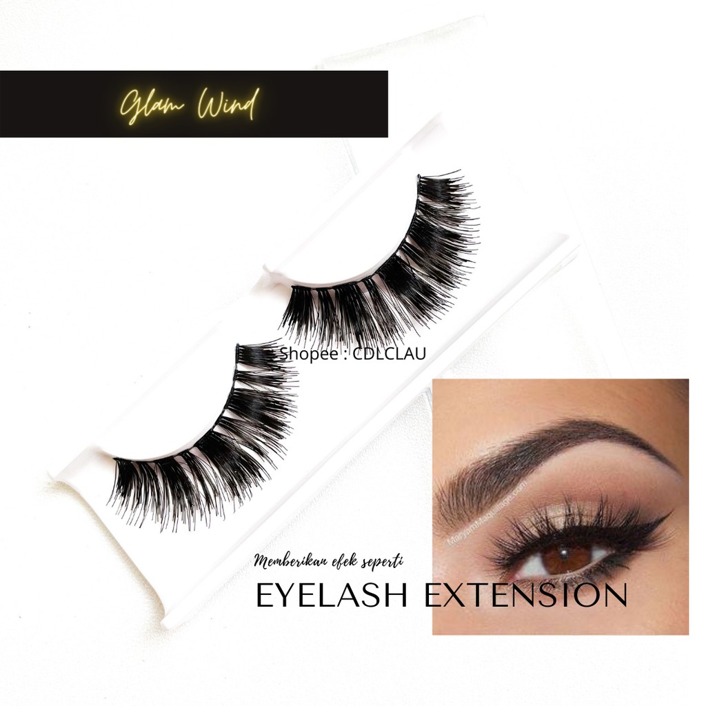 SL36 GLAM WIND - Efek Eyelash Extension - Xanadu Plethora Lashes - Bulu Mata Palsu Atas - Strip Lash