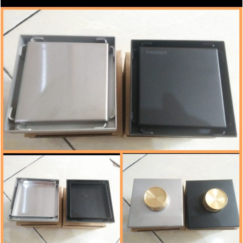 Floor drain stainles hitam / Floor drain anti kecoa l