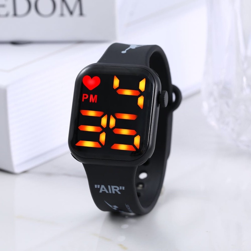 JAM TANGAN WANITA NKE TREND LED DIGITAL STRAP RUBBER TERLARIS TW-15