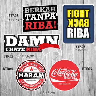 Stiker Say No To Riba Sticker Riba Shopee Indonesia