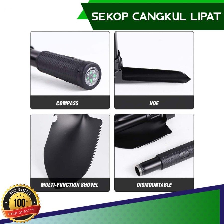 【COD】 Sekop Cangkul Pacul Gergaji Lipat` Portable Mini Survival Kit