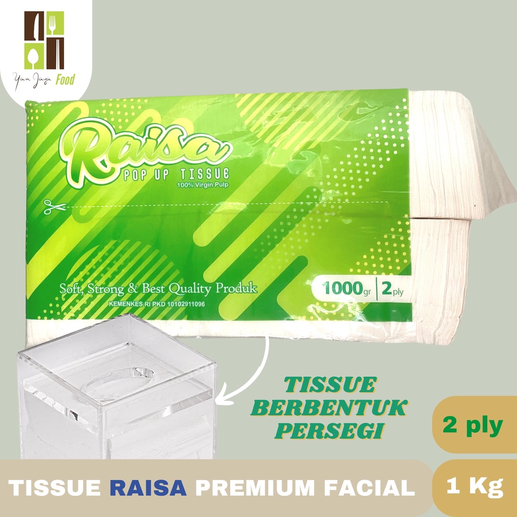 Tissue Raisa Premium Facial Persegi Tissue Kotak Tissue Resto 1Kg