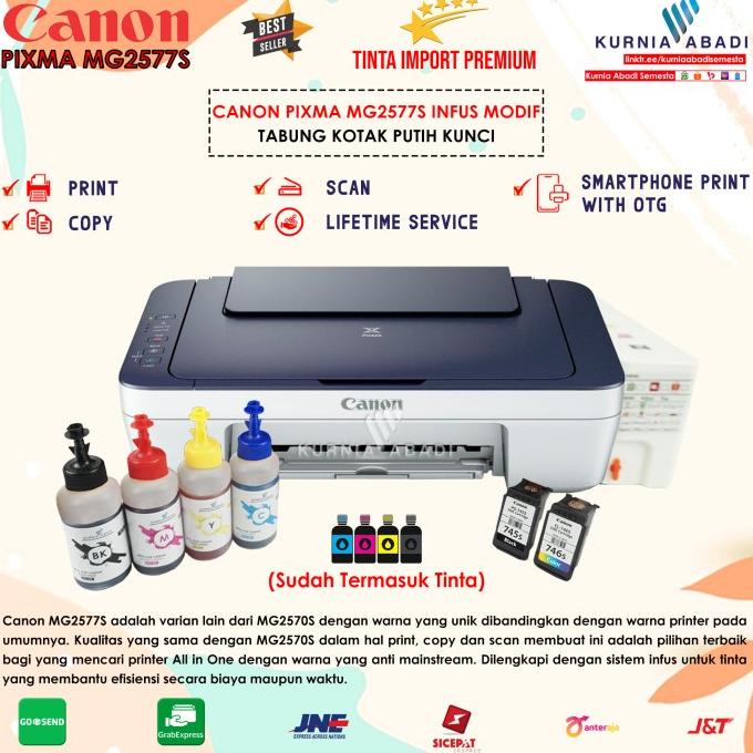 

Printer Canon PIXMA MG2570S Infus Print Scan Copy Inkjet Tabung Kotak