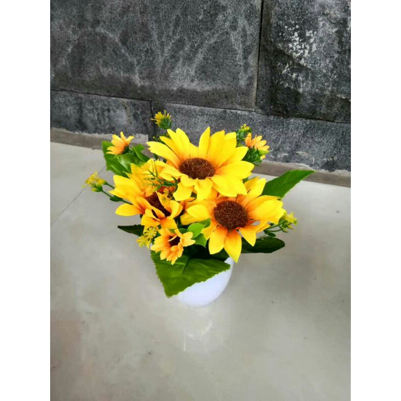 (COD) BUNGA MATAHARI ARTIFICIAL MATAHARI PLASTIK BUNGA HIAS MATAHARI BUNGA MEJA