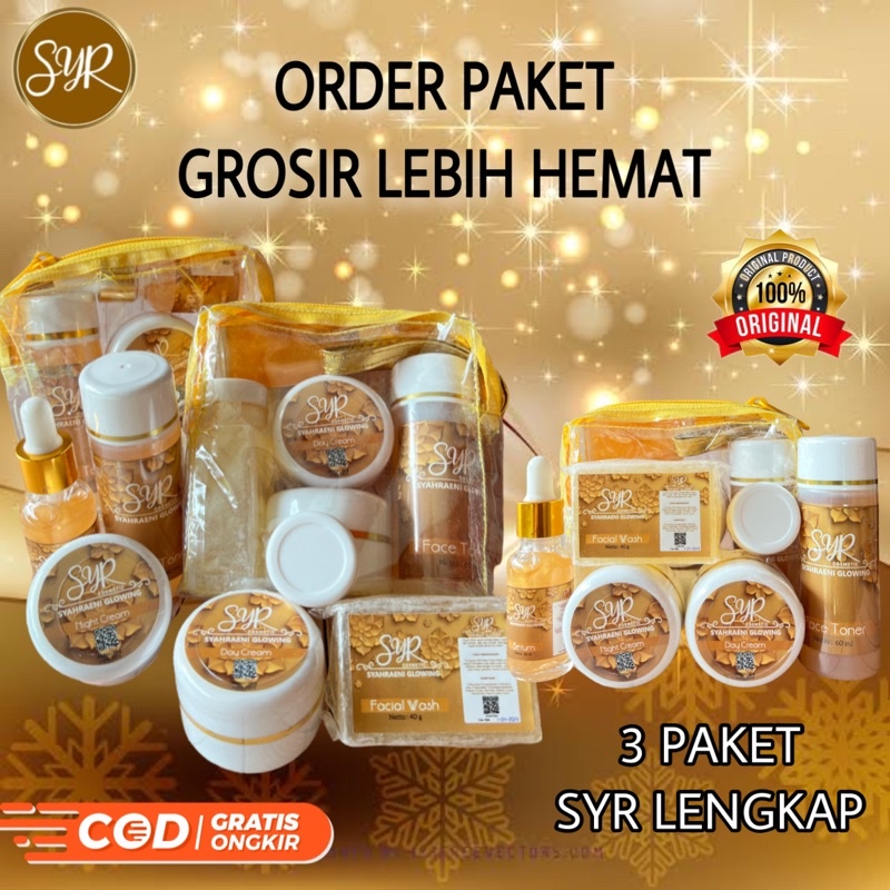 BISA (COD) GROSIR 3(TIGA) PAKET LENGKAP SYAHRENI GLOWING / SYR GLOWING PAKET LENGKAP ORIGINAL