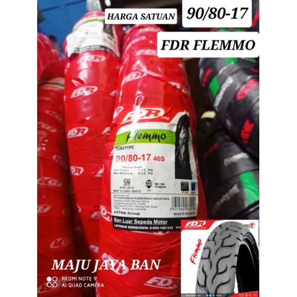 ban montor fdr flemmo 90/80-17 non tubeless ban honda revo vega jupiter mx jupiter z satria supra ba