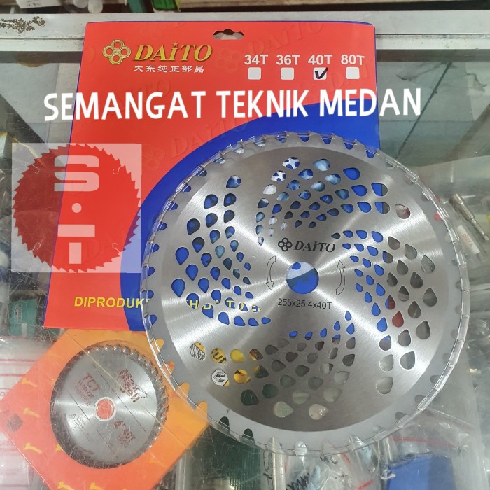 40T MATA GERGAJI PISAU POTONG RUMPUT BRUSH CUTTER BLADE 10" 40 T DAITO