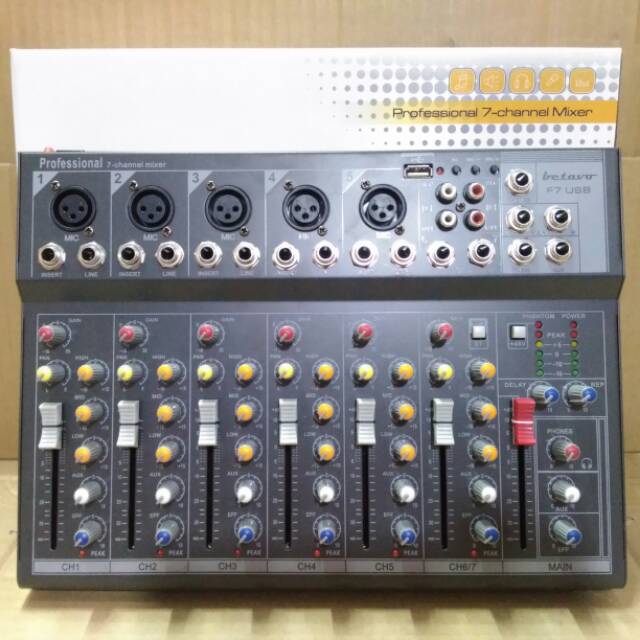 BETAVO F7 USB PROFESIONAL 7 CHANNEL MIXER