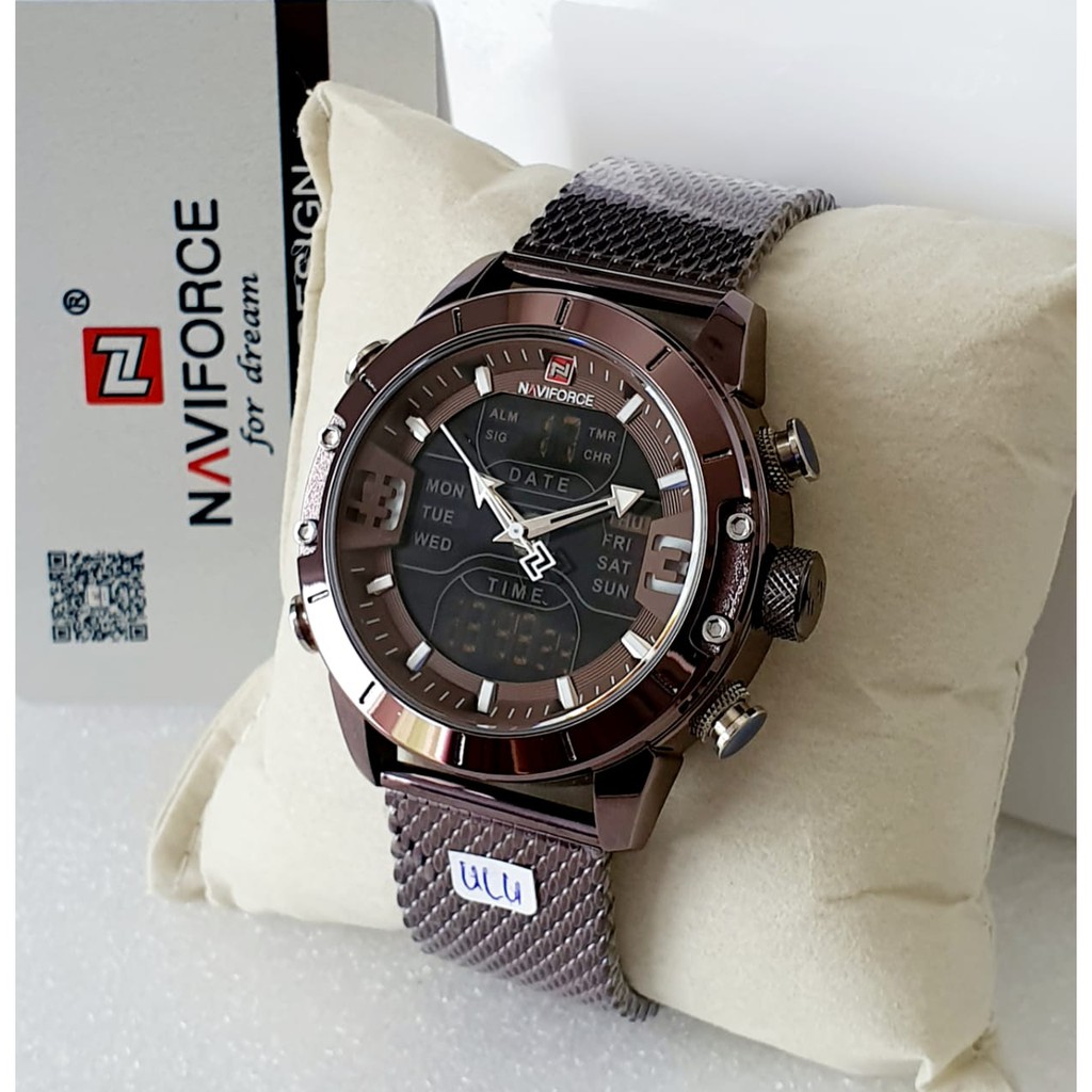 NAVIFORCE ,JAM TANGAN PRIA ORIGINAL,JAM TANGAN PRIA MURAH NAVIFORCE DUAL TIME ORIGINAL