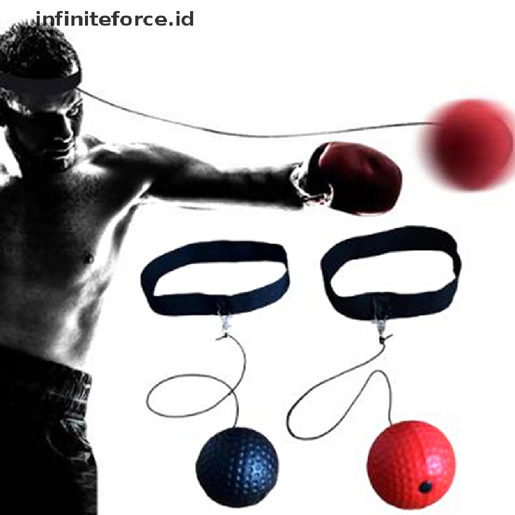 (Infiniteforce.Id) Bandana Dengan Bola Untuk Latihan Refleks Tinju