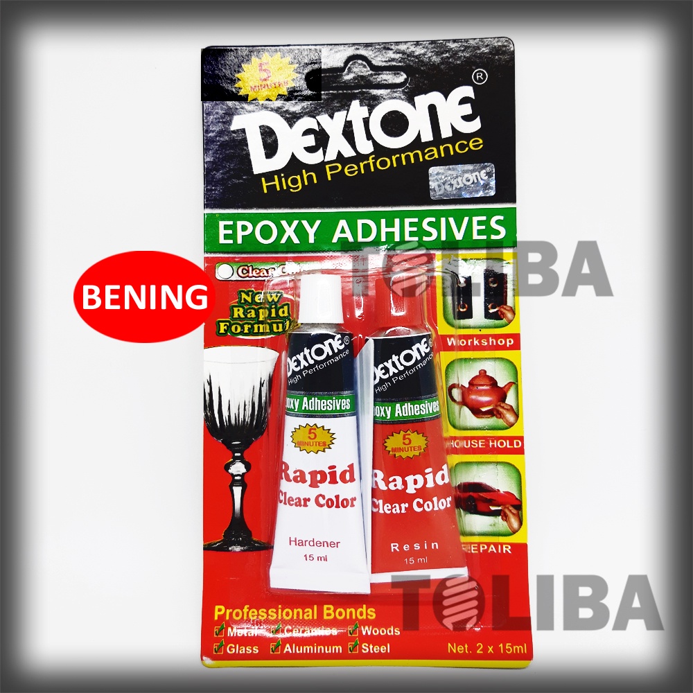 lem campur dextone bening lem besi 5 menit lem epoxy plastik fiber / lem bening campur / lem plastik lem keramik lem kayu