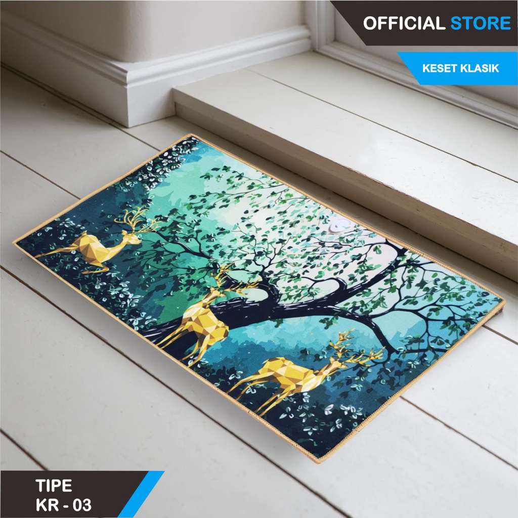 Keset Klasik Anti Slip Banyak Motif Modern Ukuran 40x60CM