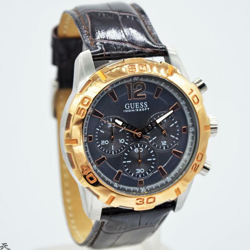 Jam Tangan Pria Guess W0864G1 Leather ( Kulit ) Original Murah