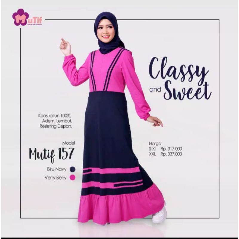 Baju Busana Muslim Wanita Gamis Merk Mutif Model "157"