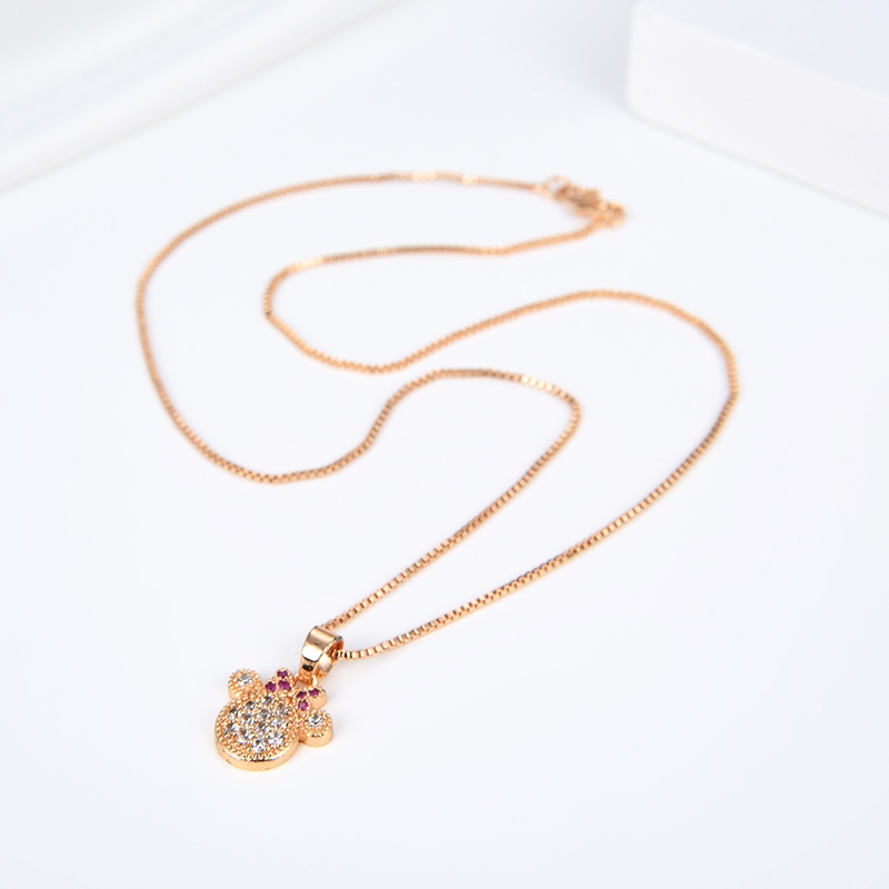 kalung titanium anak wanita emas muda nama murah korea anti karat asli anti karat model selamanya  04n