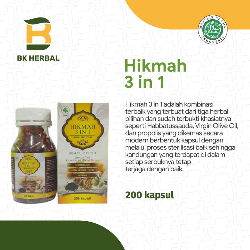 

Hikmah 3 in 1 isi 200 kapsul