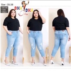 CELANA 7/9 SOBEK BELEL/CELANA JEANS.WANITA/CELANA JEANS 7/9/CELANA WANITA