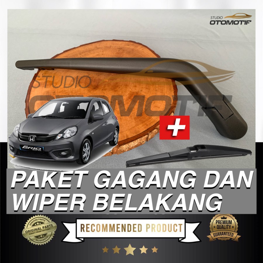 PAKET GAGANG WIPER BELAKANG BRIO SATYA 2012-2017 ARM WIPER BELAKANG