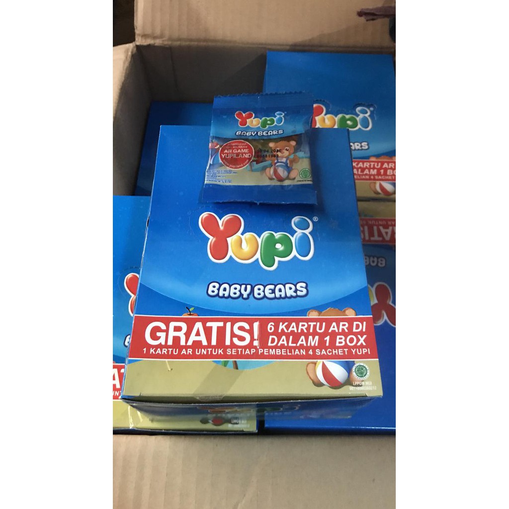 

Ayo Promo Yupi Baby Bears 1 Pak Box Dus 24 Pcs Bear Biru Grosir Permen Murah Murah