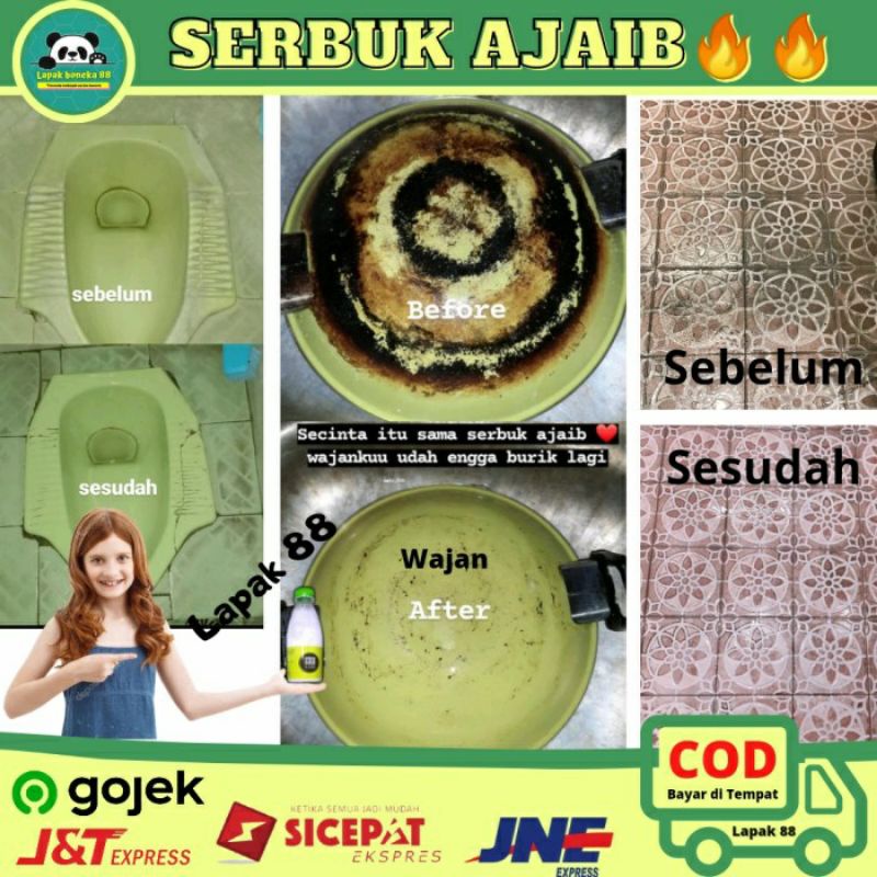 SERBUK AJAIB serbuk ajaib pembersih lantai toilet WC kerak wajan panci ember kamarandi westafel