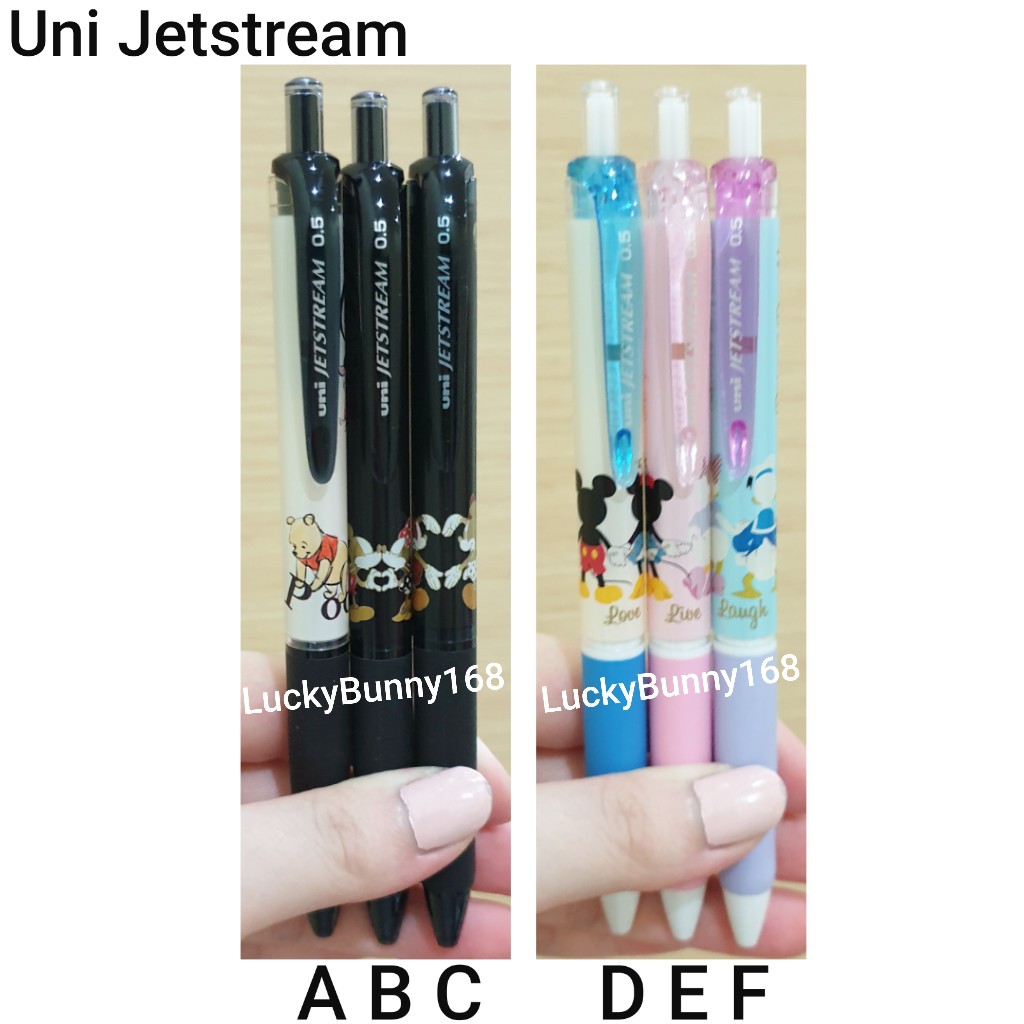 

pen uni jetstream mickey minnie mouse princess daisy donald duck love live laugh winnie the pooh