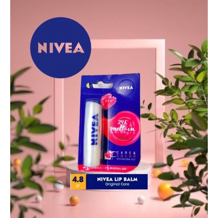 Nivea Lip Care Lip Balm Care & Color Red 4,8gr