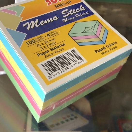 

Flash Sale!! (dtr-288) Memo stick / Memo pelekat warna pastel MMS-1P Joyko