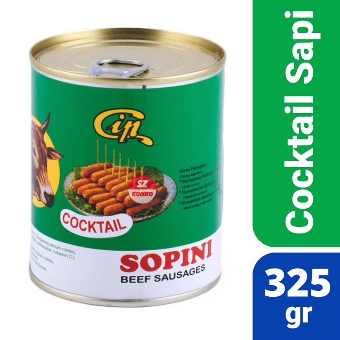 Sosis Sopini Cocktail Sapi - Kaleng 325 gr BPOM RI