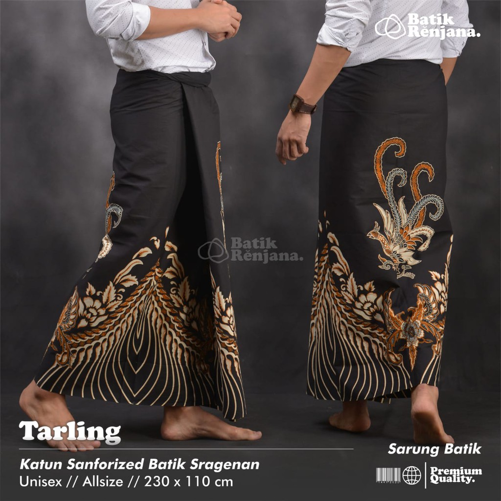 TARLING Sarung Batik Pria Cowok Dewasa Premium Motif Batik Lebaran Asli Solo ALL Size RENJANA