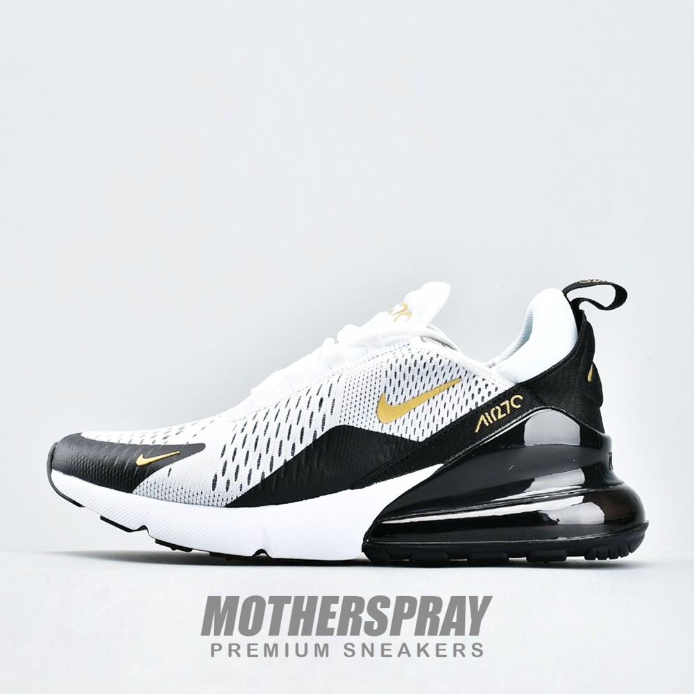 NIKE AIR MAX 270 WHITE GOLD BLACK 