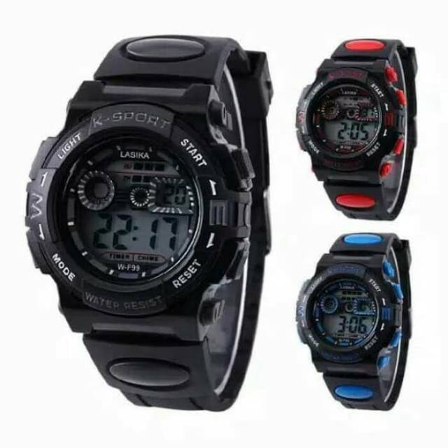 Jam Tangan Pria Anti Air Keren Sporty Lasika Strap Rubber F-99