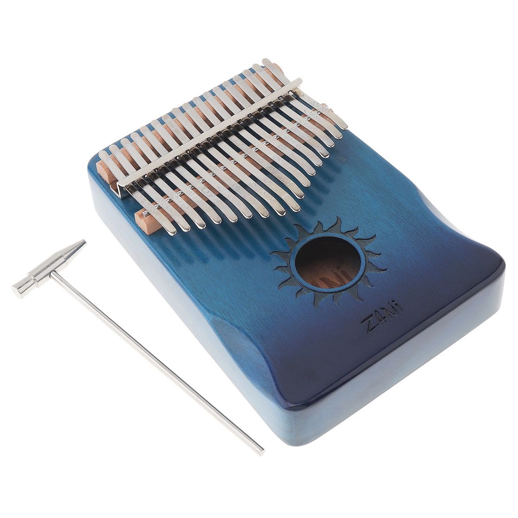 Alat Musik Kalimba Piano Jempol 17 Kunci Permukaan Glossy Bahan Mahoni Dengan Pelindung Tangan